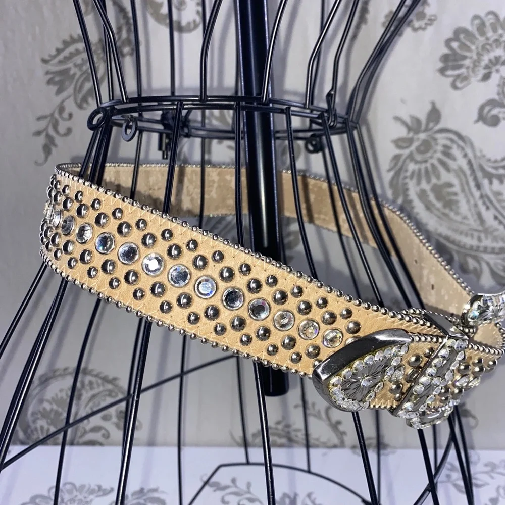 b.b. Simon‎ Vintage Belt Crystal Swarovski Size Small 28